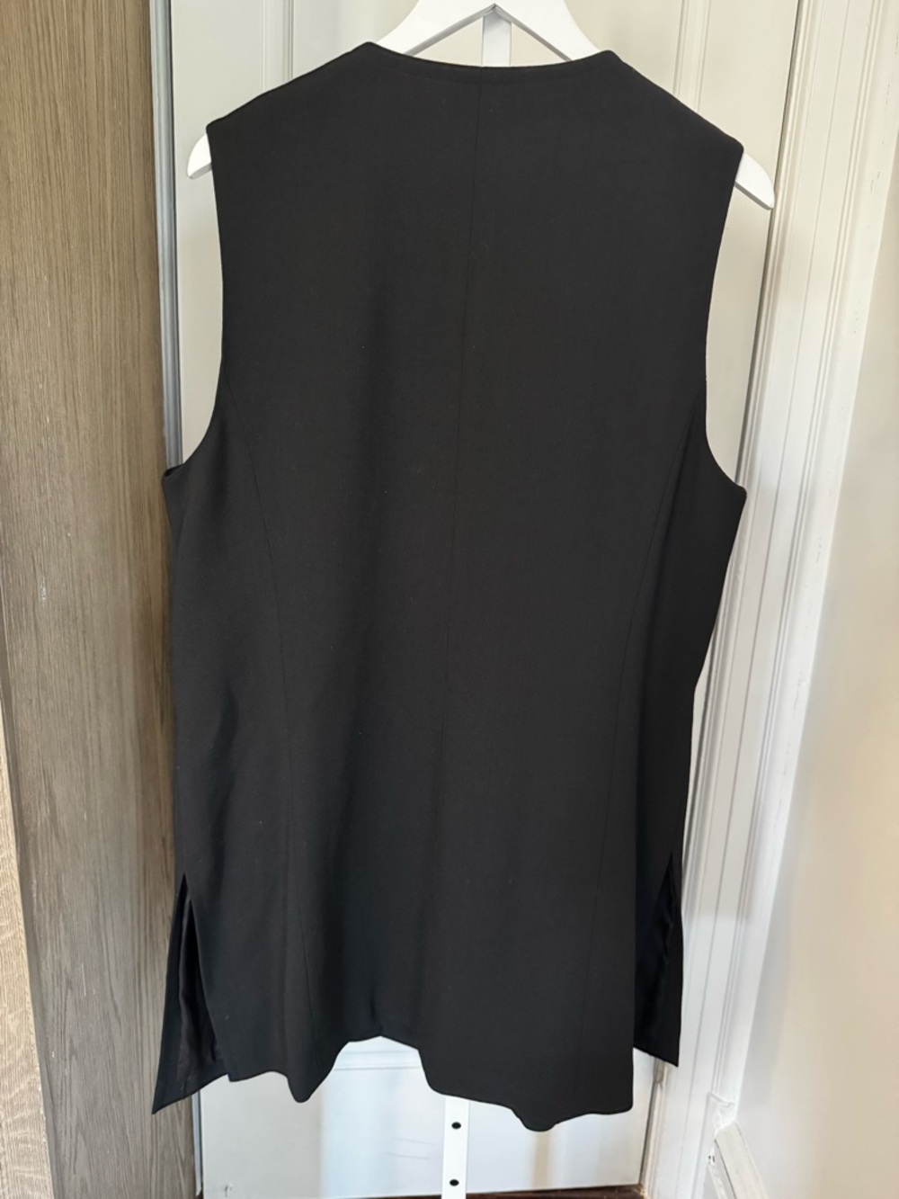 Givenchy Vintage Black Jacket Vest with Button and Gold Logo Accent, Side Slits - Picture 5 of 6